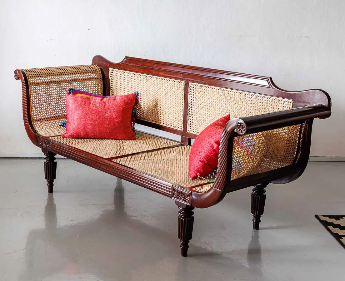 Antique Sofas - British Colonial Rosewood Sofa - The Past Perfect Collection - Singapore