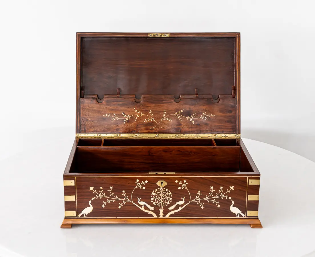 Rosewood Box with Ivory Inlay