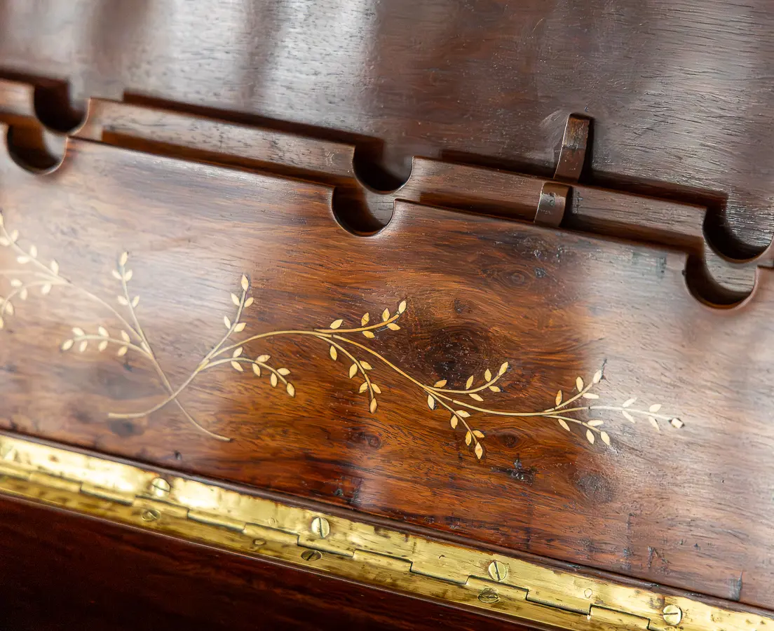 Rosewood Box with Ivory Inlay