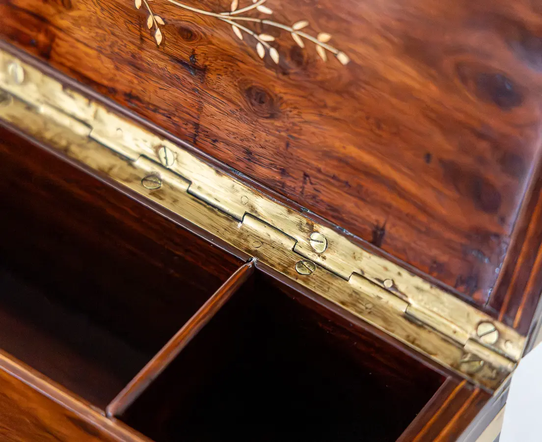 Rosewood Box with Ivory Inlay