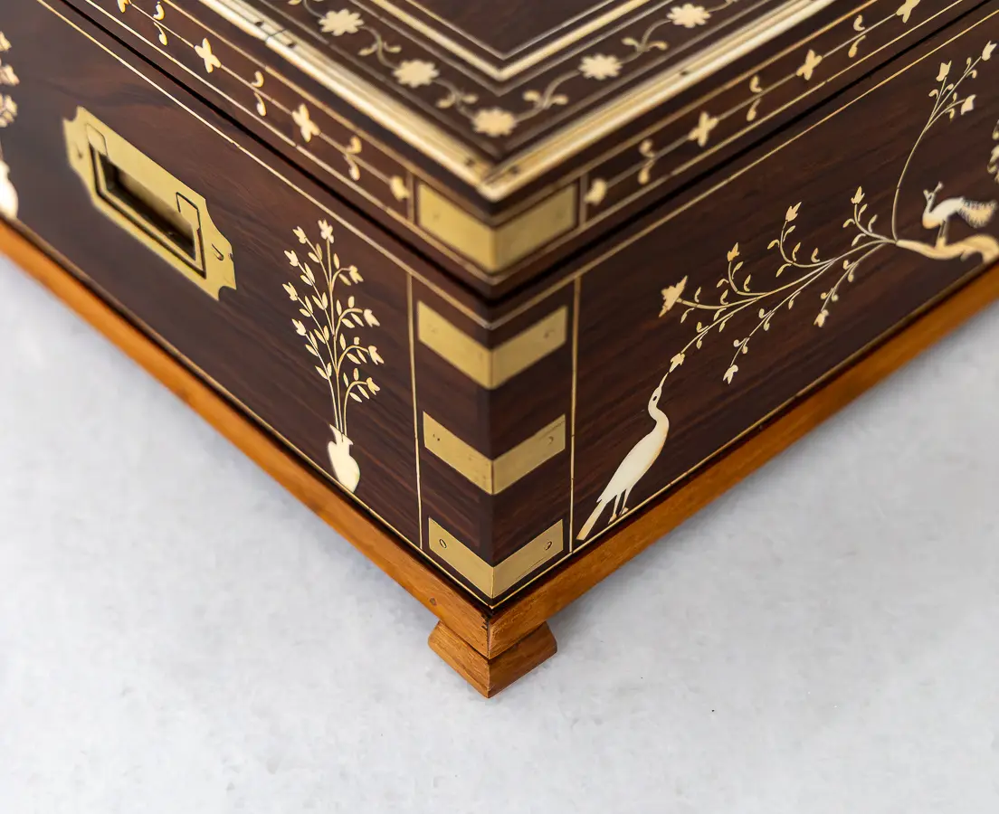 Rosewood Box with Ivory Inlay
