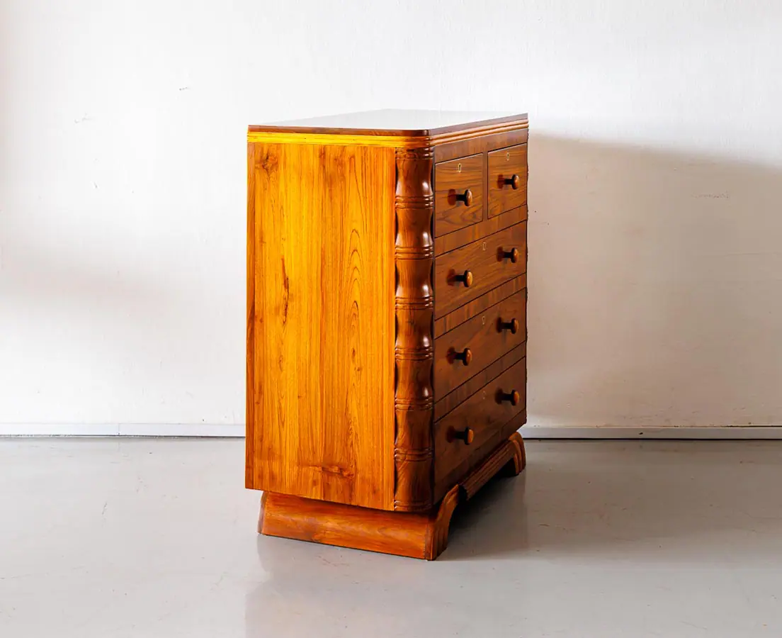 Art Deco Furniture - Teakwood & Cedar Chest of Drawers - The Past Perfect Collection - Singapore