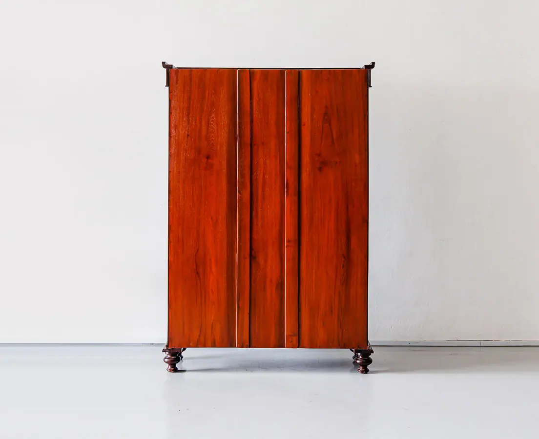 Antique Bookcases - British Colonial Rosewood Glass Front Cabinet - The Past Perfect Collection - Singapore