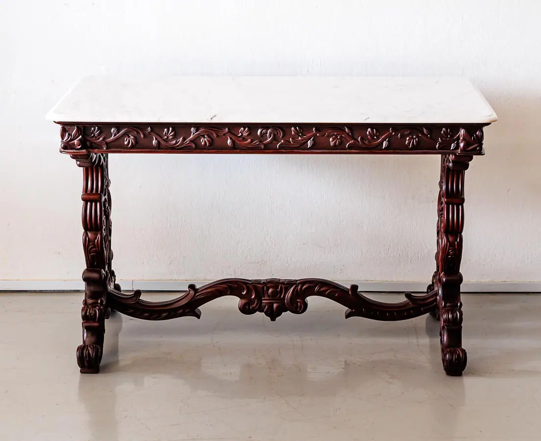 Antique Centre Tables - British Colonial Mahogany Centre Table - The Past Perfect Collection - Singapore