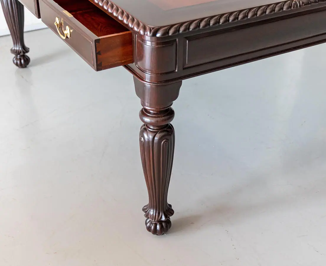 Antique Desks - British Colonial Rosewood & Mahogany Partners' Desk - The Past Perfect Collection - Singapore