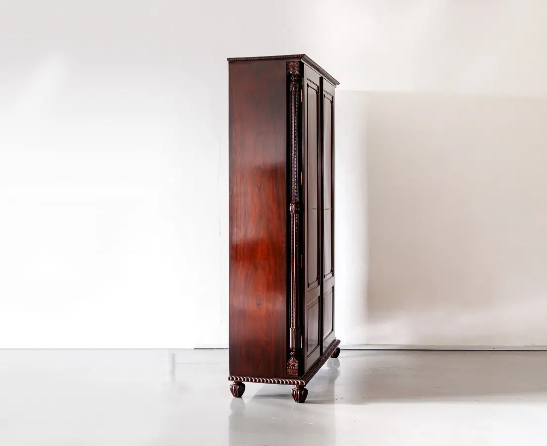 Antique Cupboards - British Colonial Rosewood Almirah - The Past Perfect Collection - Singapore