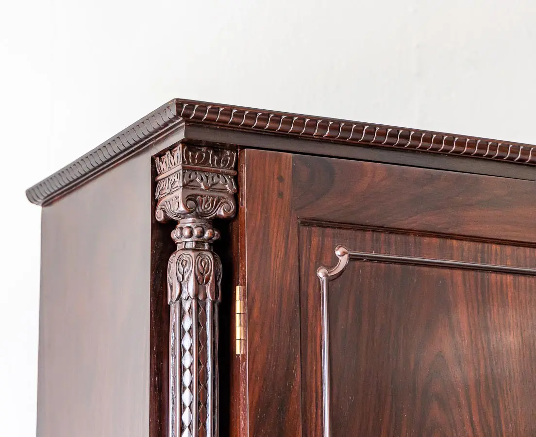 Antique Cupboards - British Colonial Rosewood Almirah - The Past Perfect Collection - Singapore