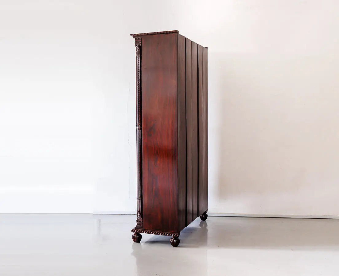 Antique Cupboards - British Colonial Rosewood Almirah - The Past Perfect Collection - Singapore