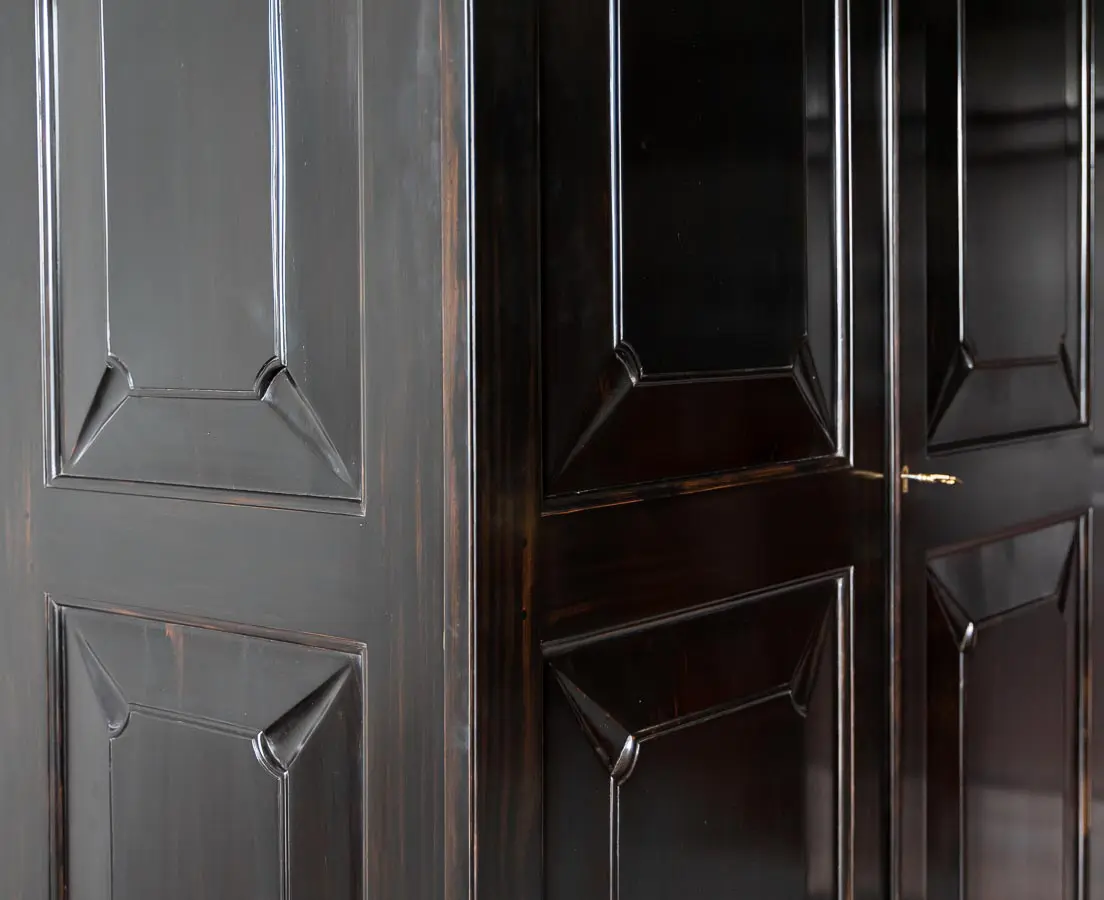 Antique Cupboards - Portuguese Colonial Ebony Cupboard on Stand - The Past Perfect Collection - Singapore