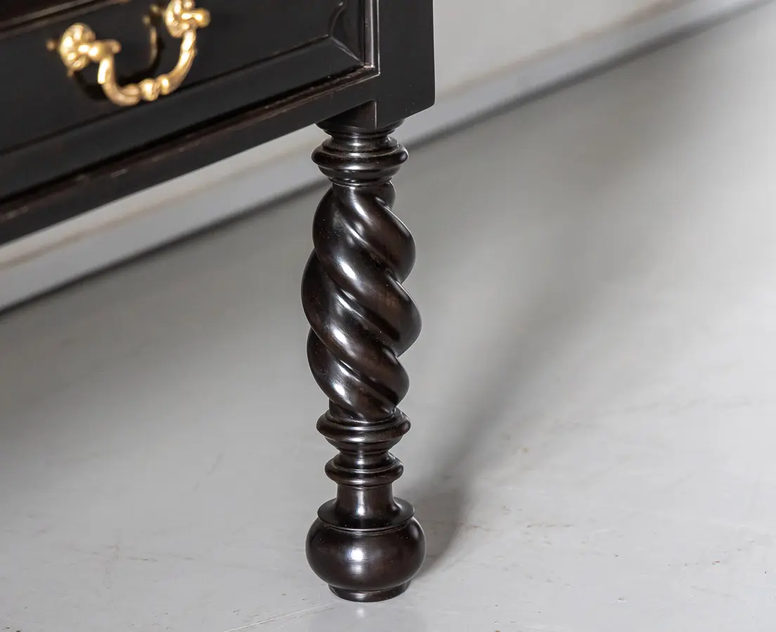 Antique Cupboards - Portuguese Colonial Ebony Cupboard on Stand - The Past Perfect Collection - Singapore