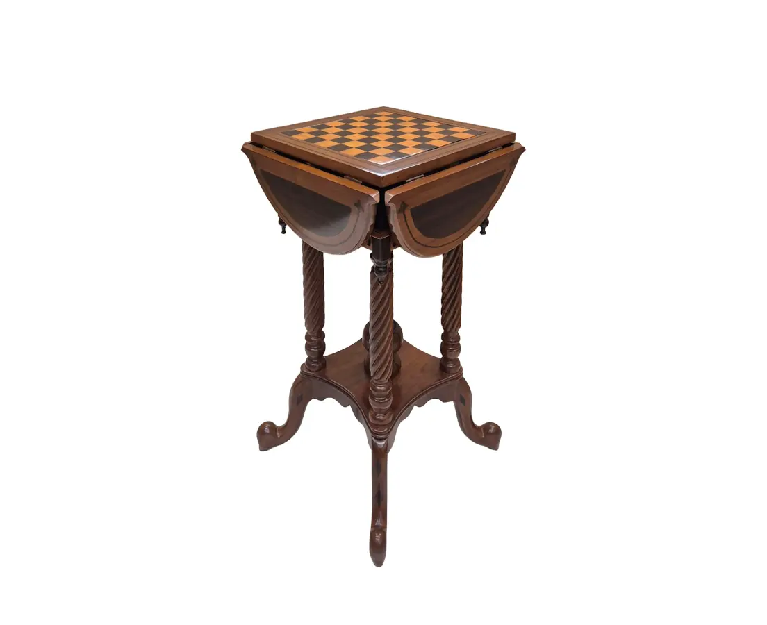 Teakwood and Rosewood Chess Table