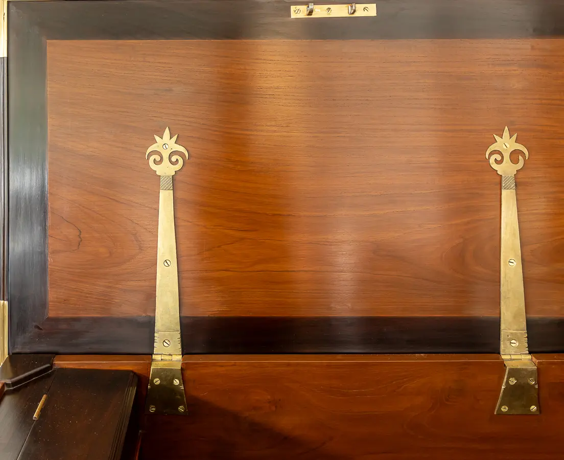Dutch Teakwood and Rosewood Chest with Brass