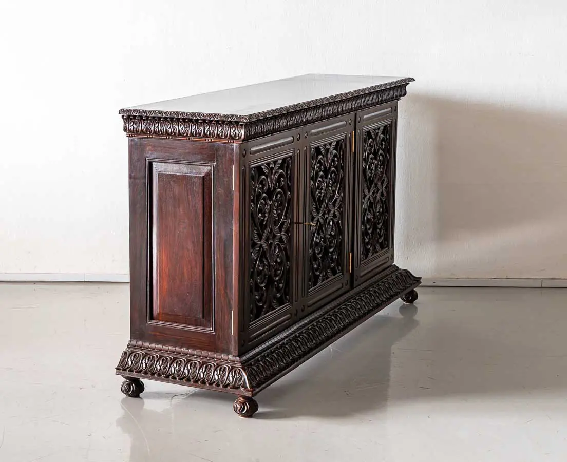 Antique Carved Rosewood Sideboard - The Past Perfect Collection - Singapore