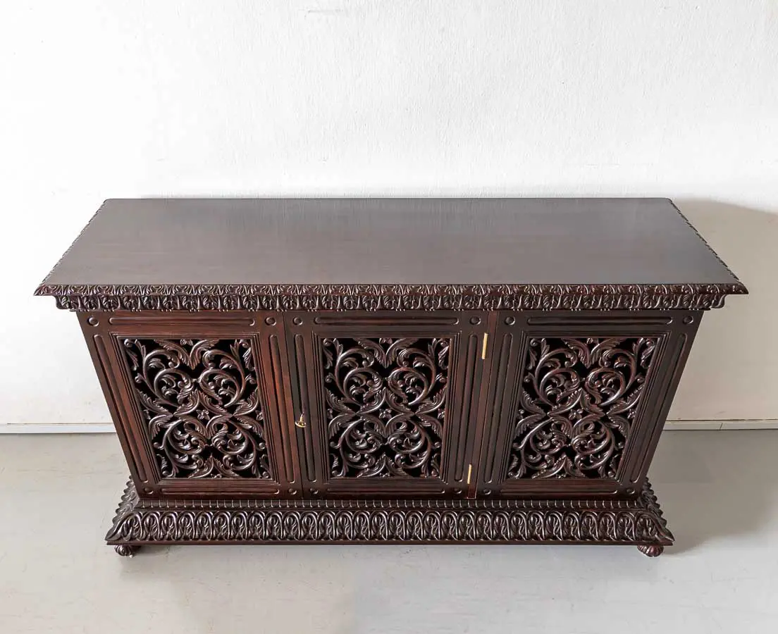 Antique Carved Rosewood Sideboard - The Past Perfect Collection - Singapore