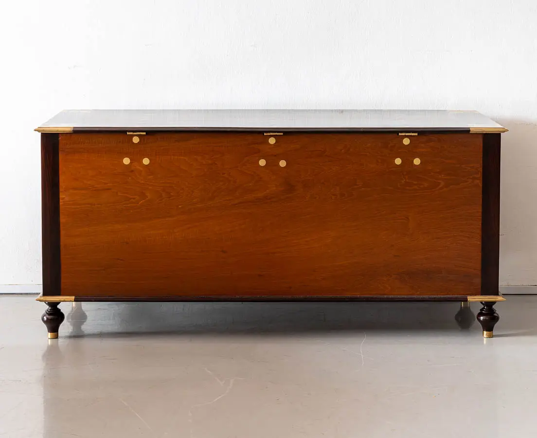 Antique Dutch Colonial Teakwood and Rosewood Chest - The Past Perfect Collection - Singapore