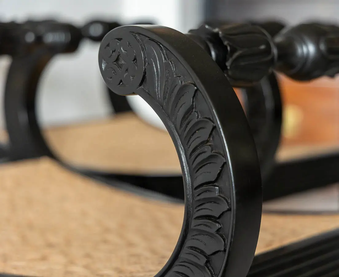 British Colonial Ebony Stools - The Past Perfect Collection - Singapore