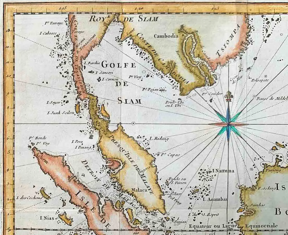 Antique Map - Java Sumatra Borneo - J.N. Bellin1746 - The Past Perfect Collection - Singapore