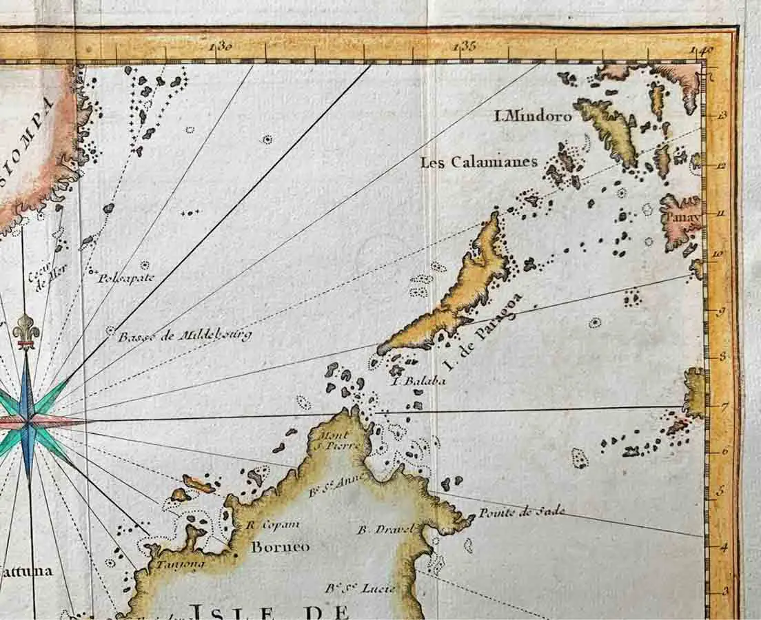 Antique Map - Java Sumatra Borneo - J.N. Bellin1746 - The Past Perfect Collection - Singapore