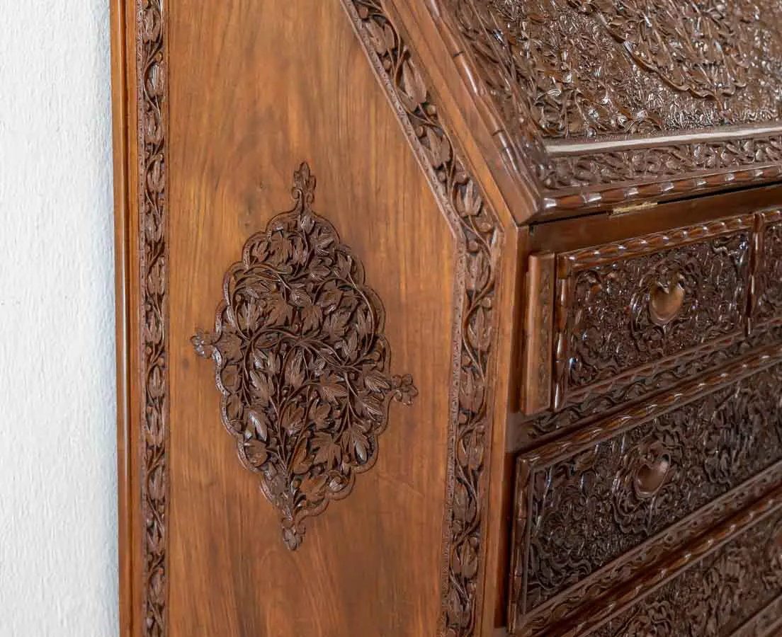 Antique Walnut Fall Front Bureau - The Past Perfect Collection Singapore