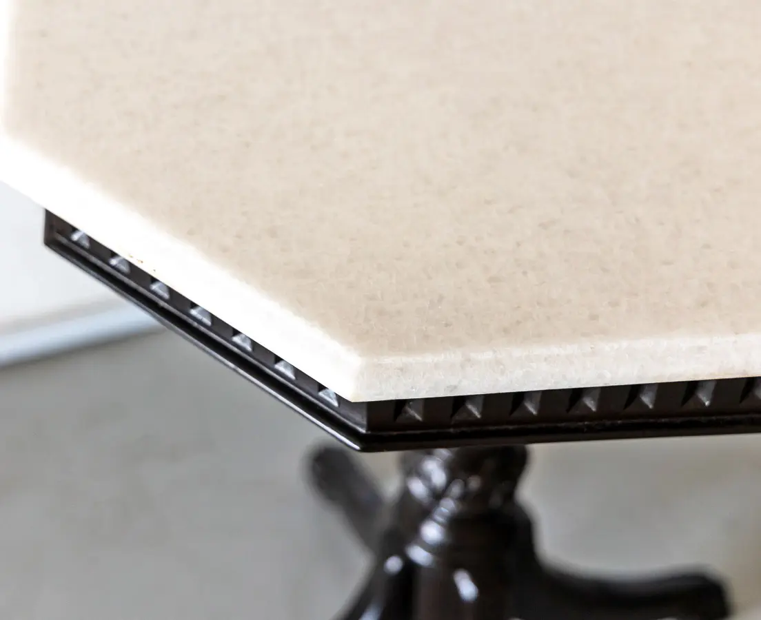 Pair of Ebony Side Tables with Marble Top - The Past Perfect Collection - Singapore