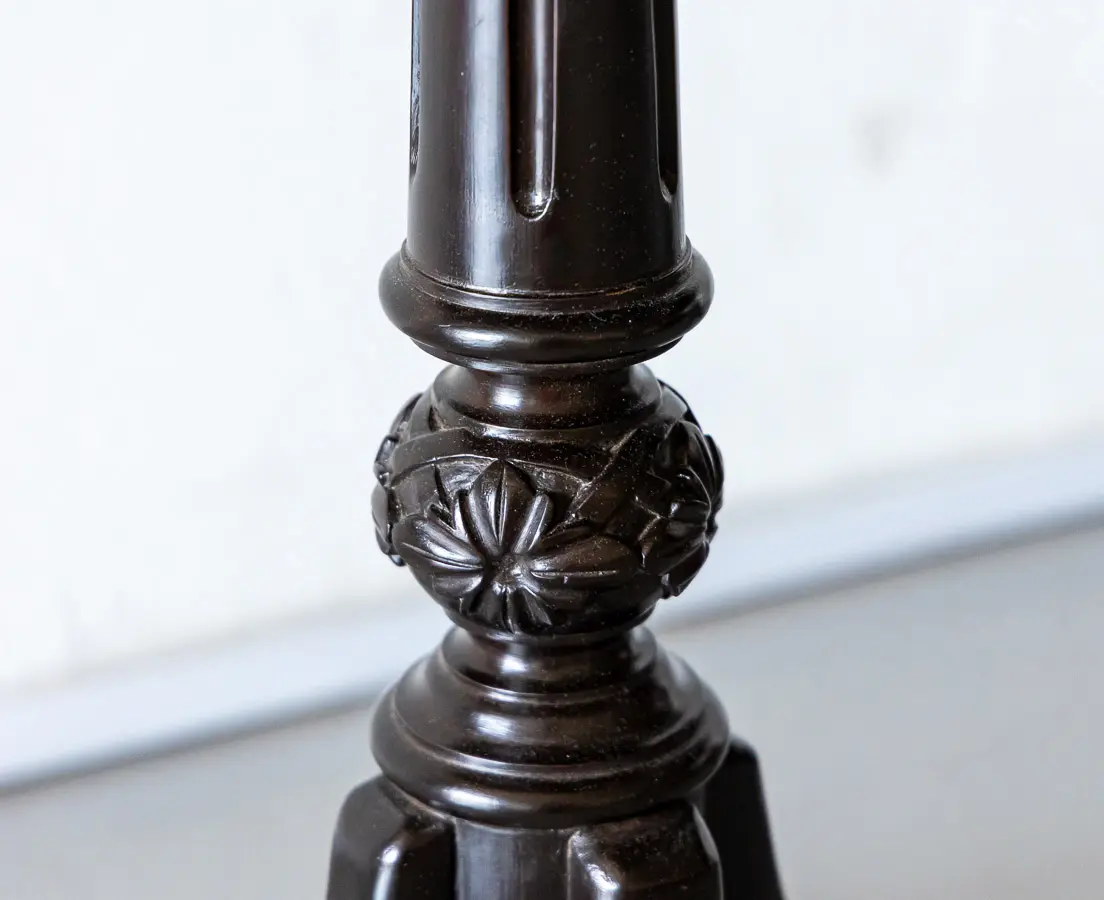 Pair of Ebony Side Tables with Marble Top - The Past Perfect Collection - Singapore