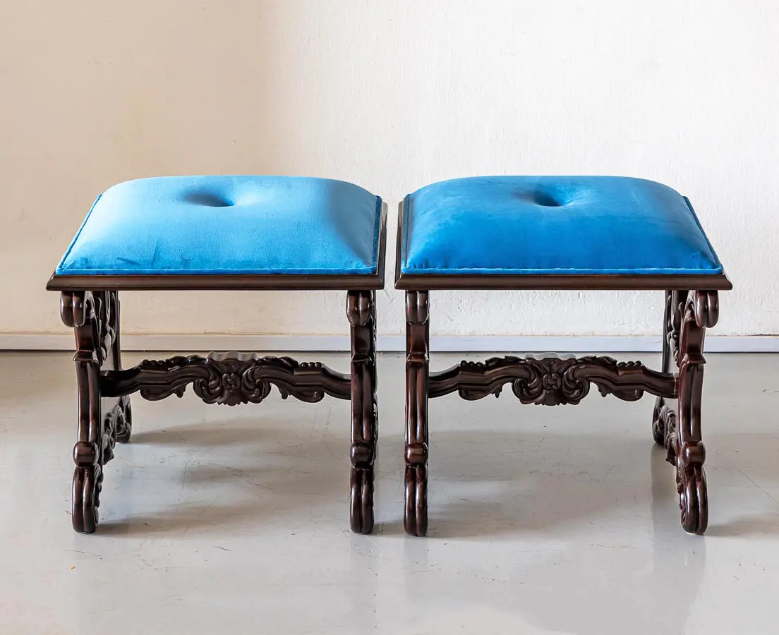 Antique Rosewood Stools - The Past Perfect Collection - Singapore