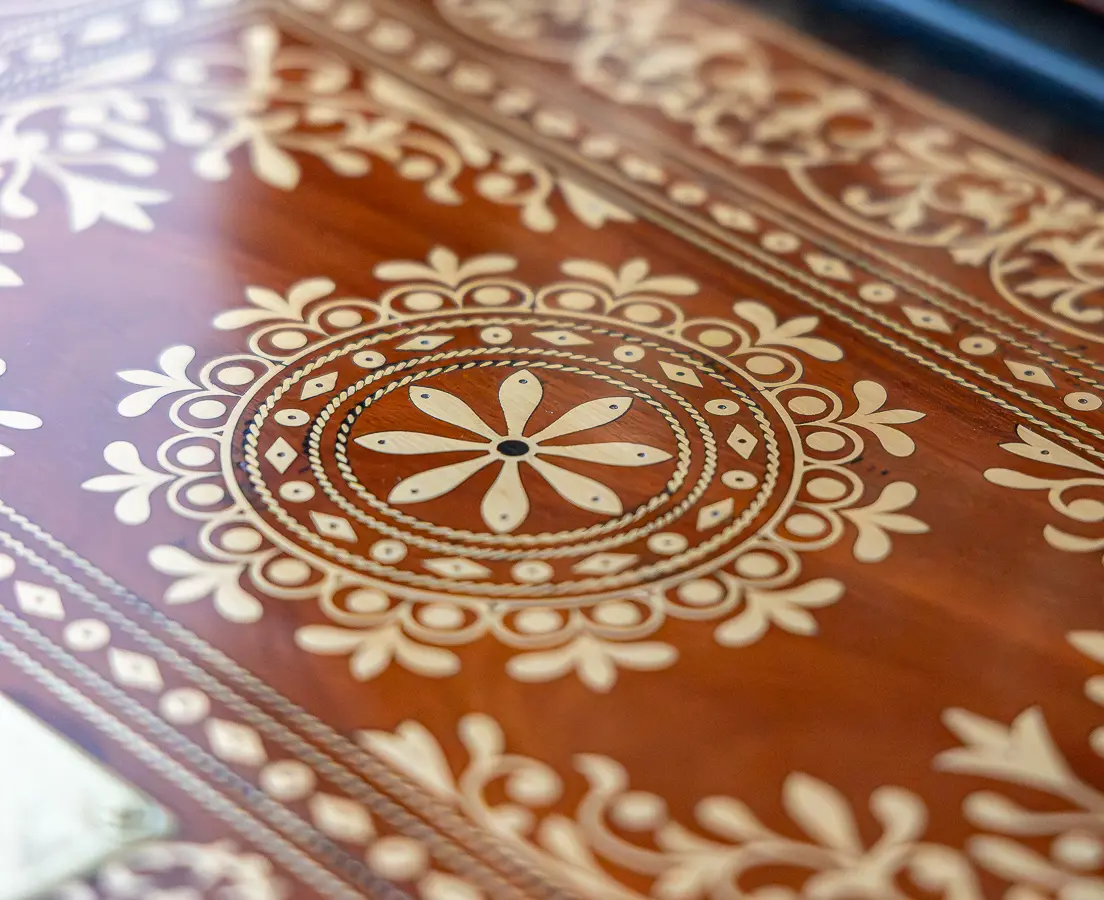 Portuguese Writing Box with Ebony and Brass Inlay