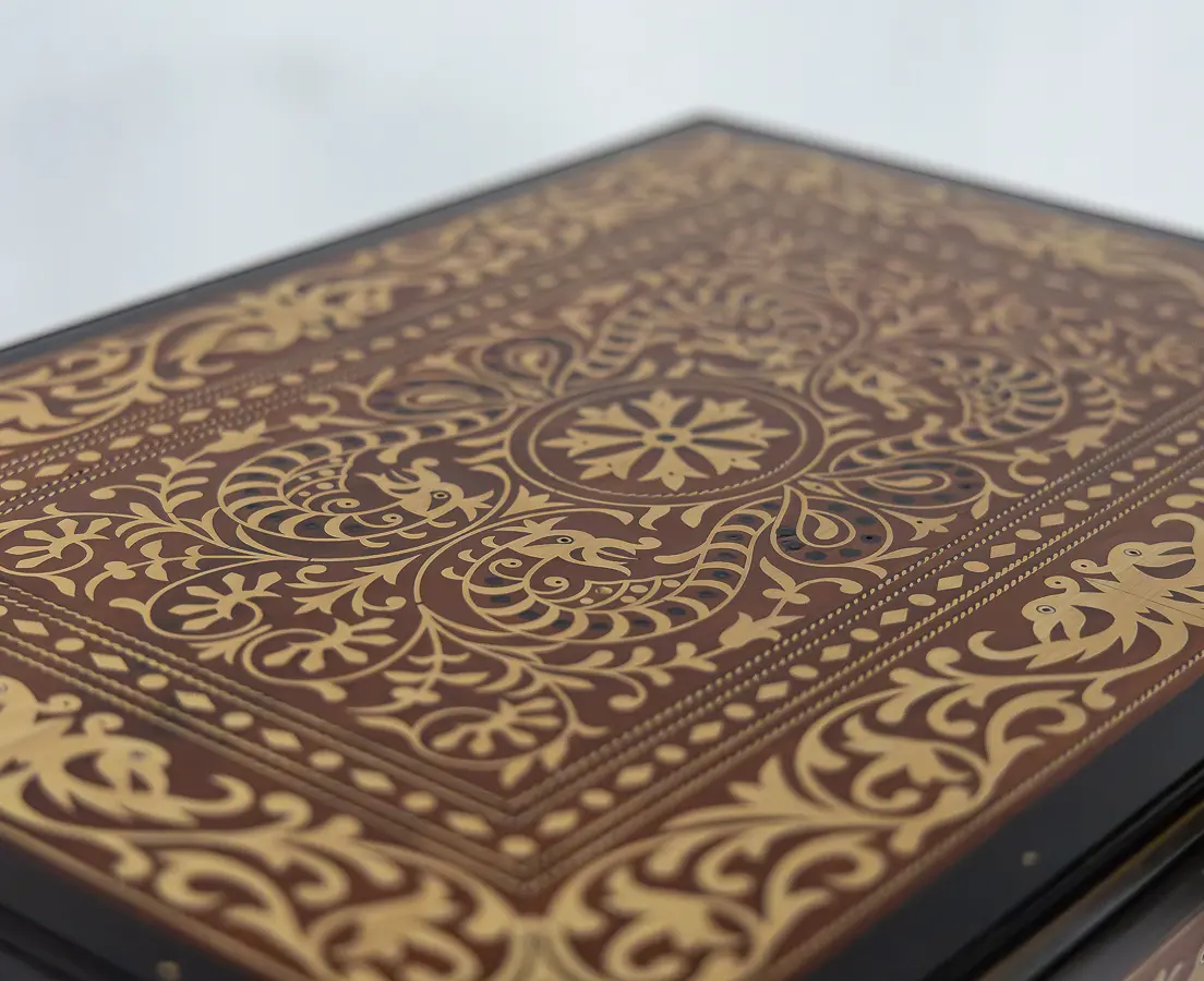 Portuguese Writing Box with Ebony and Brass Inlay