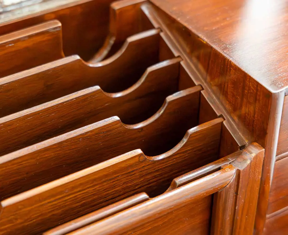British Colonial Teakwood Letter Box - The Past Perfect Collection Singapore