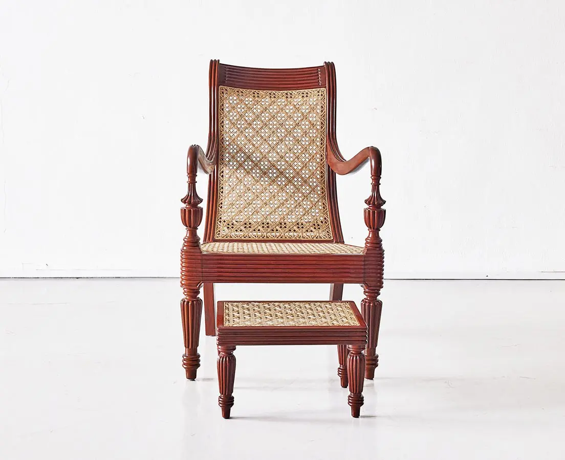 British Colonial Mahogany Library Chair - The Past Perfect Collection Singapore