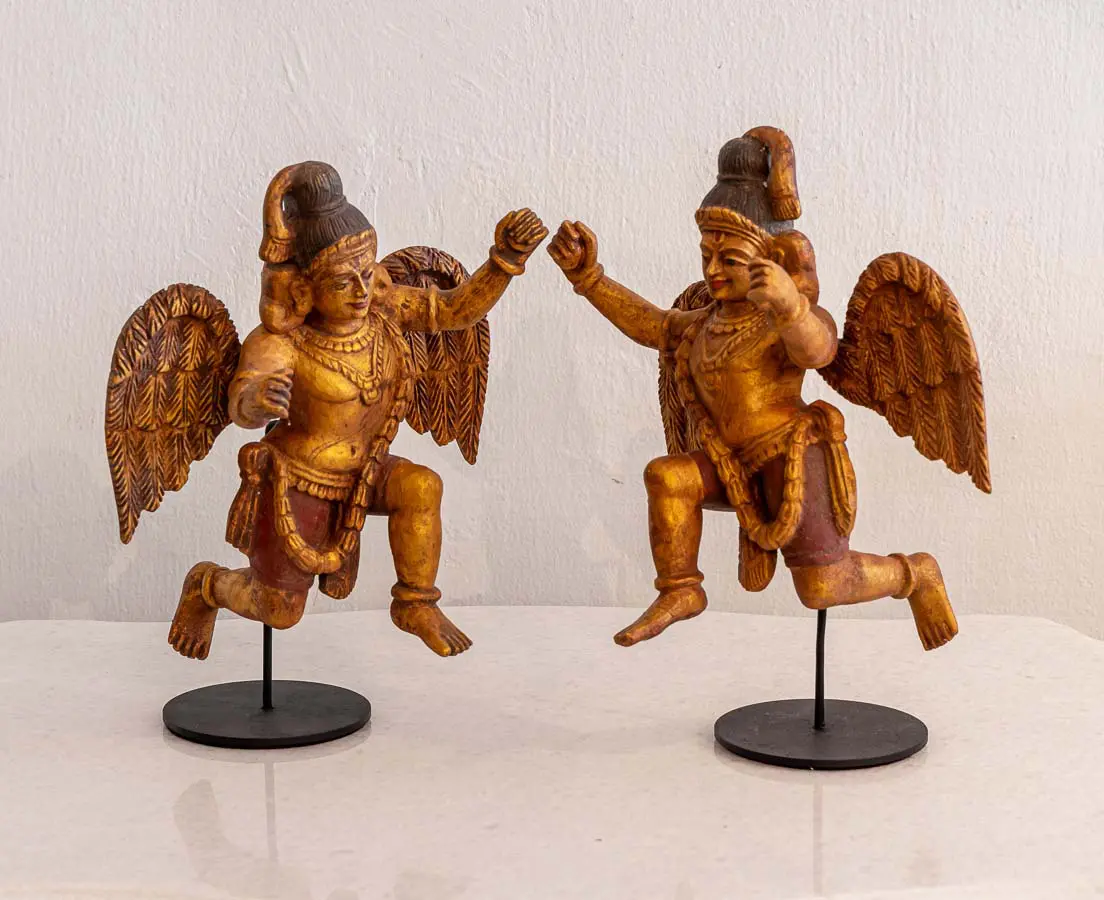 Pair of Vintage Gold Gilt Angels - The Past Perfect Collection - Singapore VAR 208 2L