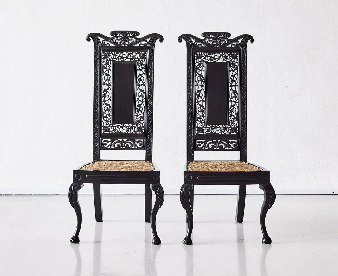 Portuguese Colonial Prayer Chairs - The Past Perfect Collection -Singapore