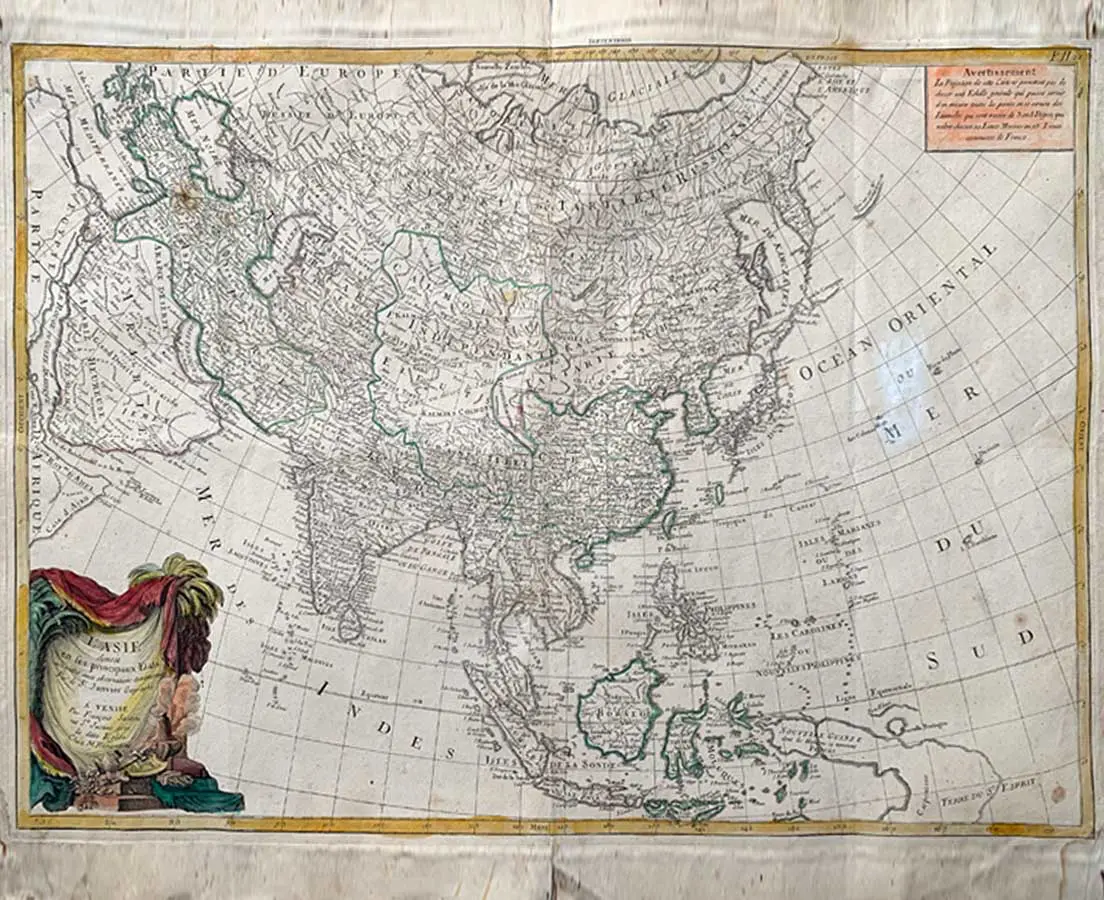 Antique Map - Asia - Paolo Santini 1784 - The Past Perfect Collection - Singapore