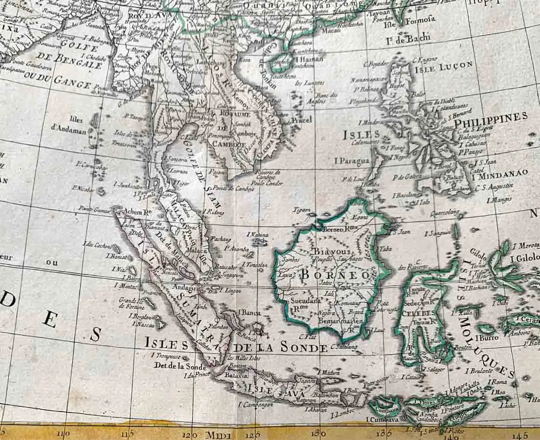 Antique Map - Asia - Paolo Santini 1784 - The Past Perfect Collection - Singapore