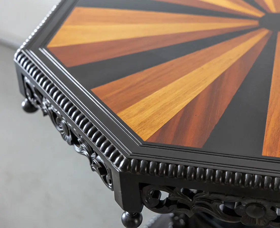 Antique Tables - British Colonial Ebony Specimen Wood Table - The Past Perfect Collection - Singapore