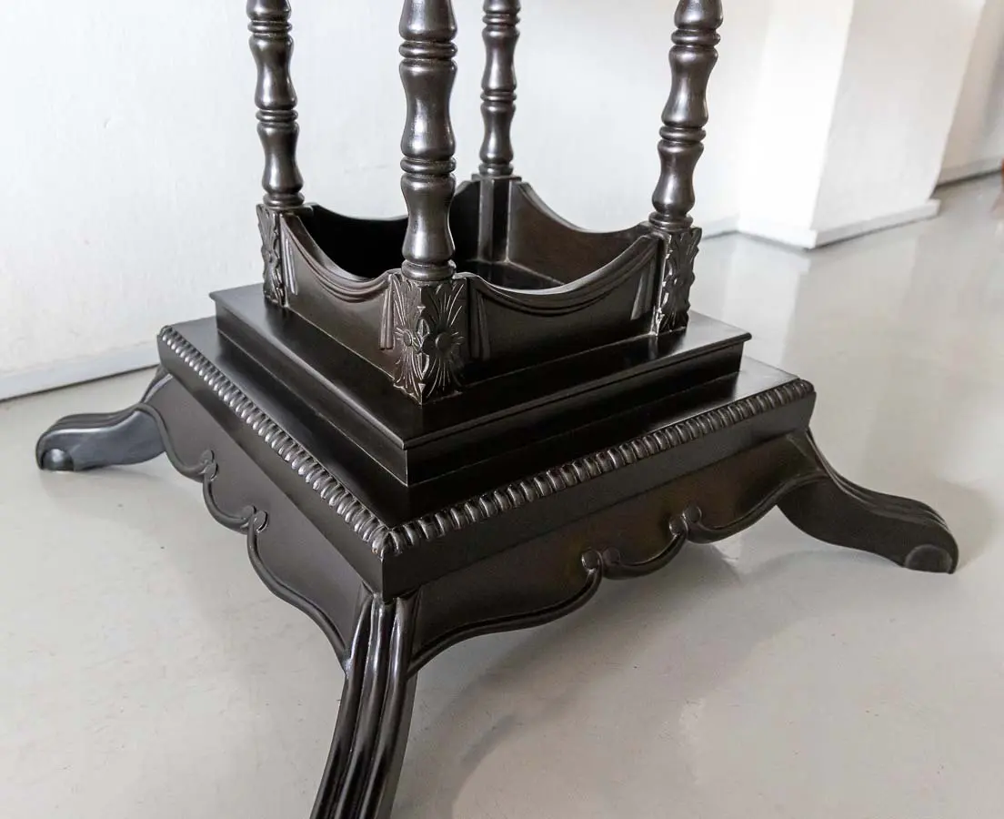 Antique Tables - British Colonial Ebony Specimen Wood Table - The Past Perfect Collection - Singapore