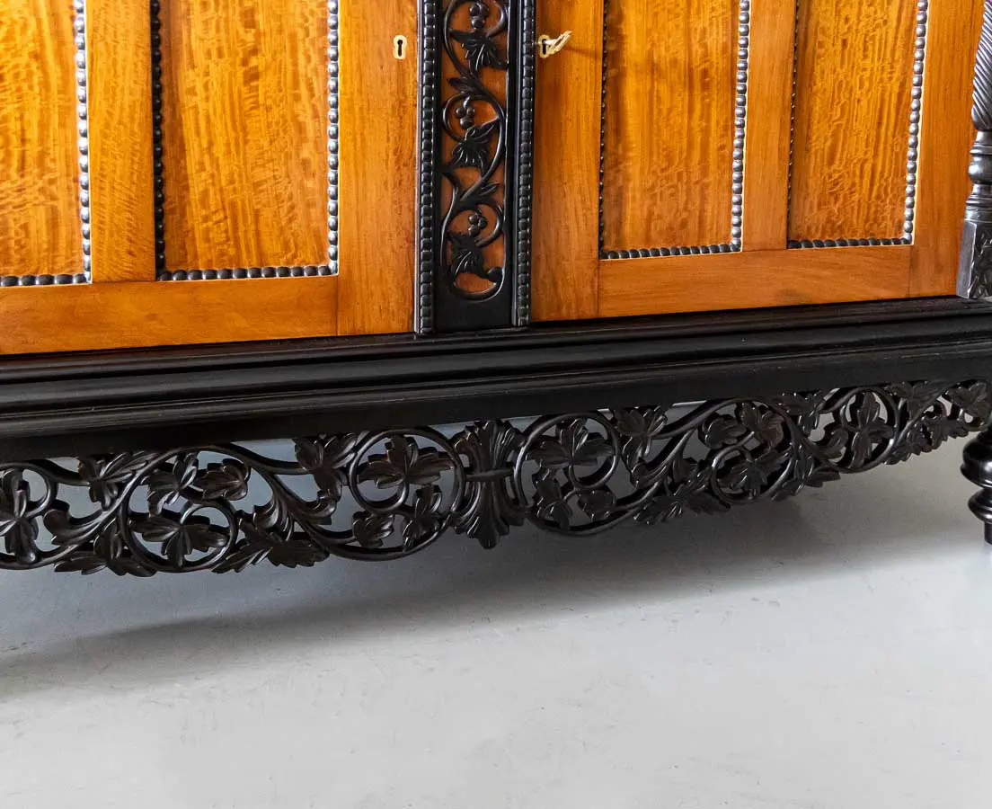 Dutch Colonial Satinwood & Ebony Cupboard - The Past Perfect Collection - Singapore