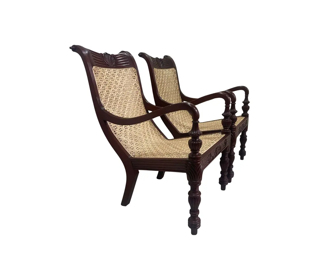 Mahogany library chairs (Pair)