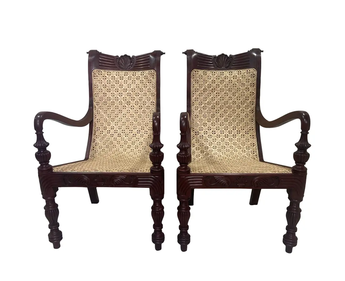 Mahogany library chairs (Pair)