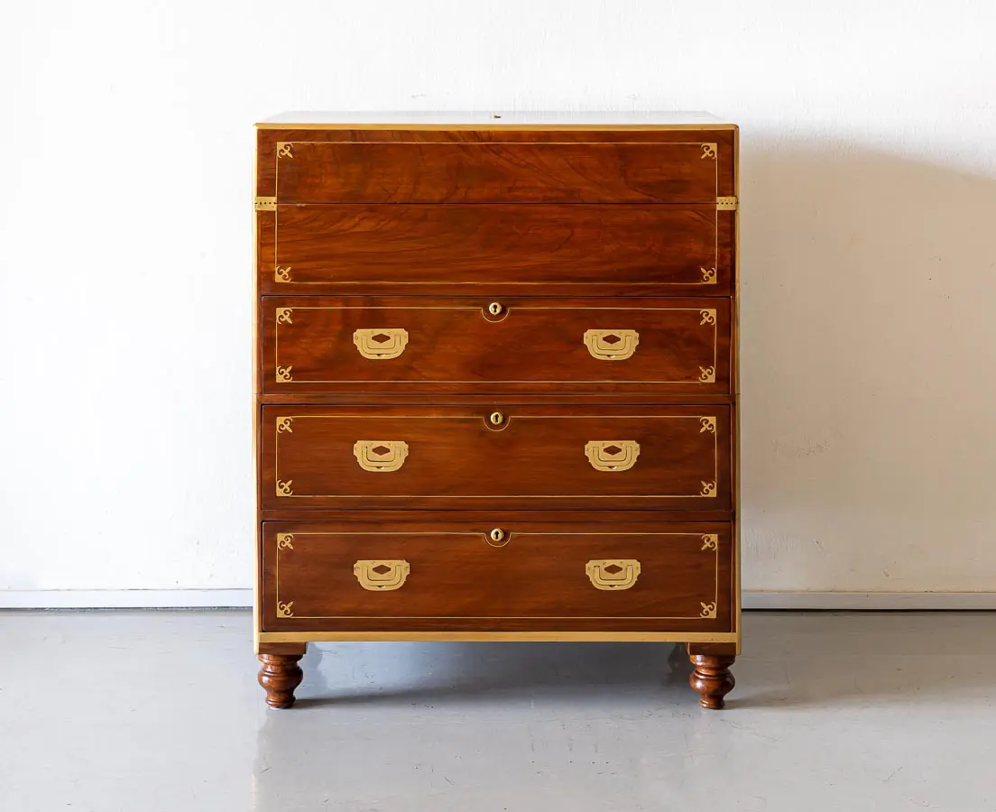 Antique Camphor Secretaire Chest of Drawers - The Past Perfect Collection - Singapore