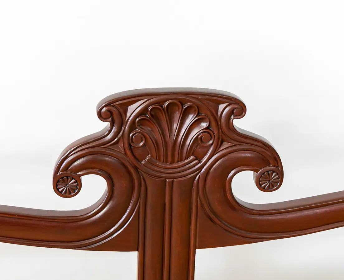Mahogany Caned Sofa
