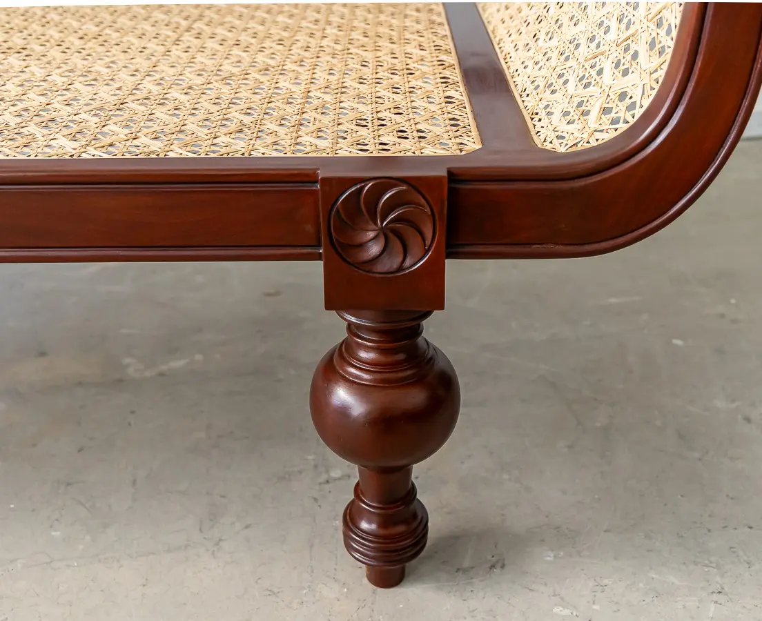 Mahogany Caned Sofa