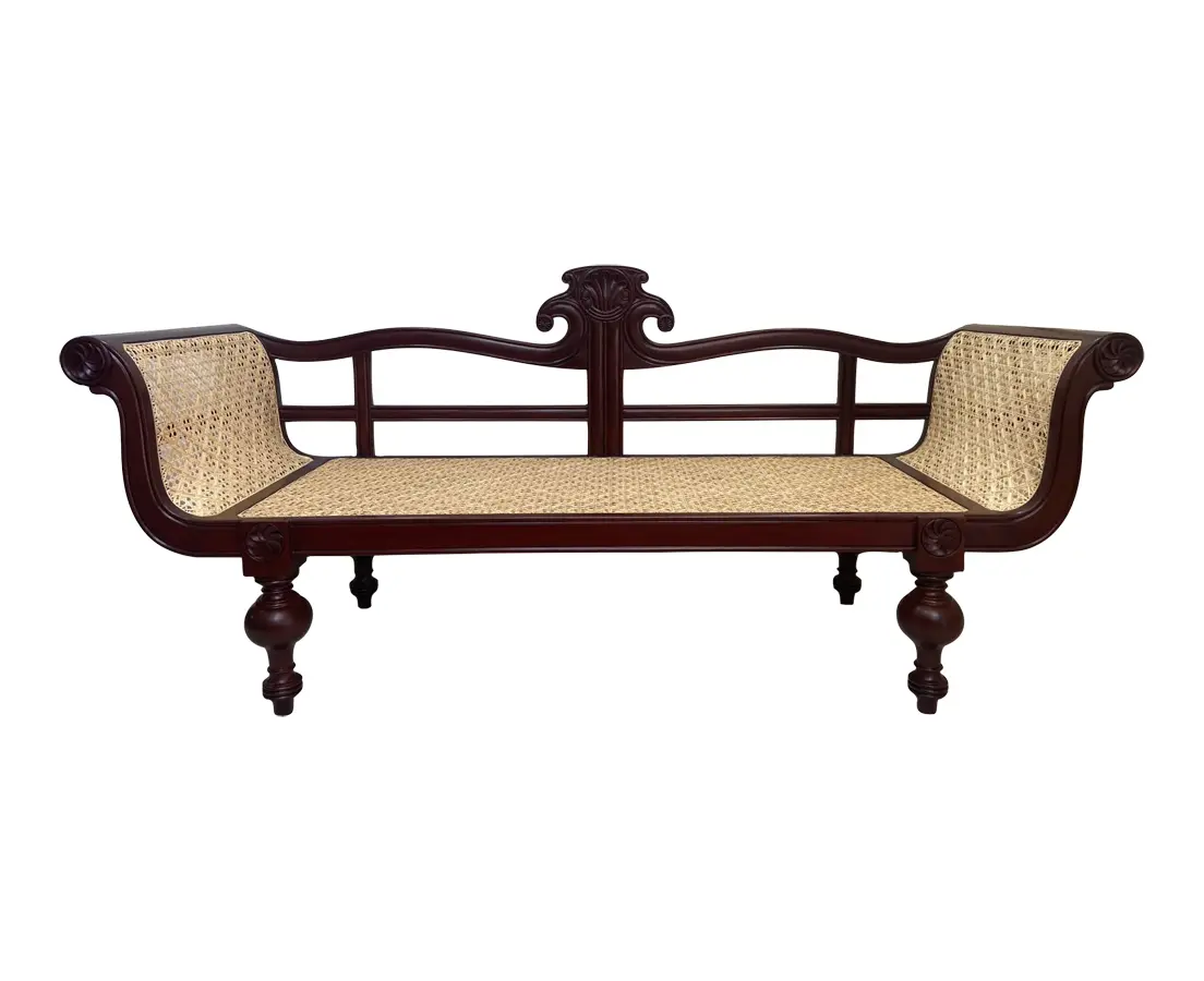 Rosewood caned sofa