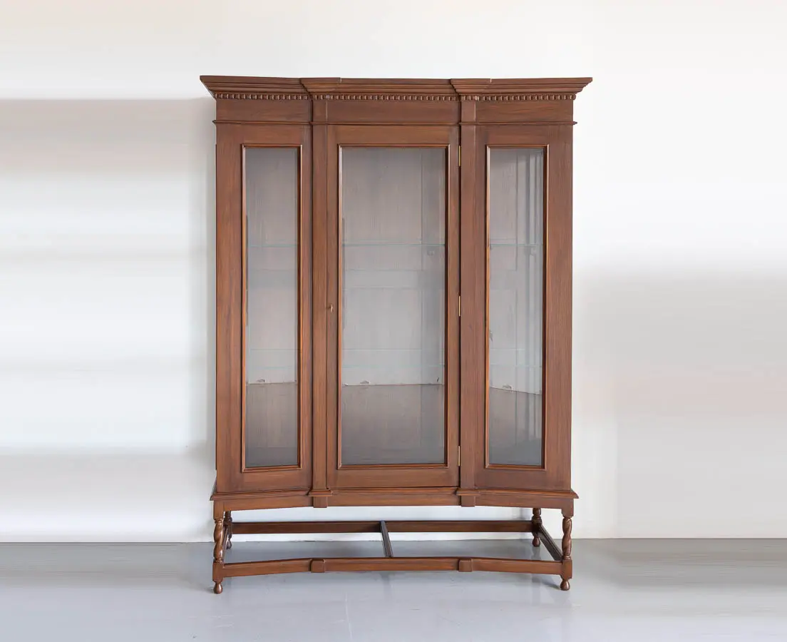 Teakwood Glass Front Cabinet - The Past Perfect Collection - Singapore