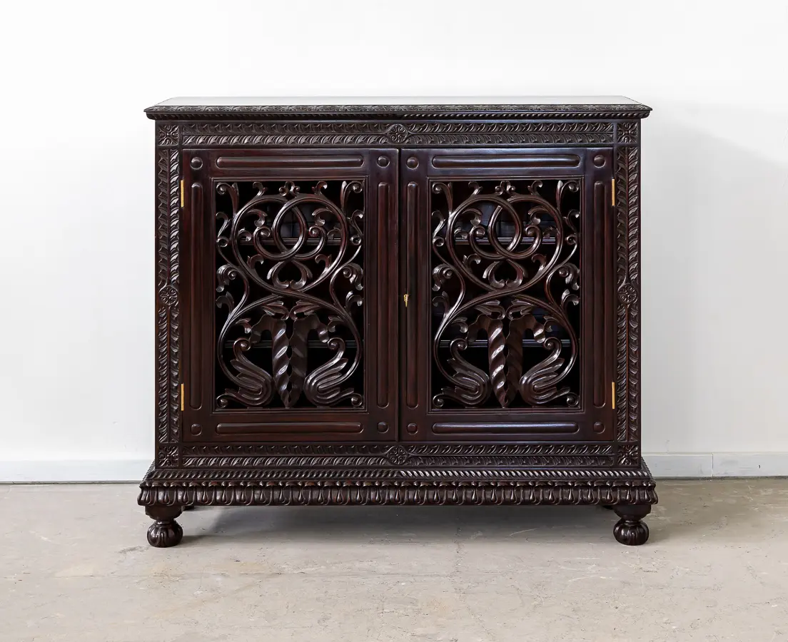 Rosewood vine Carved Sideboard