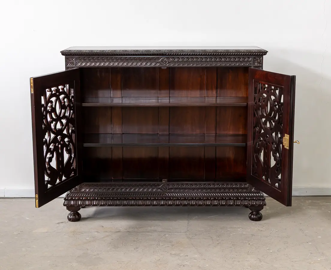 Rosewood vine Carved Sideboard