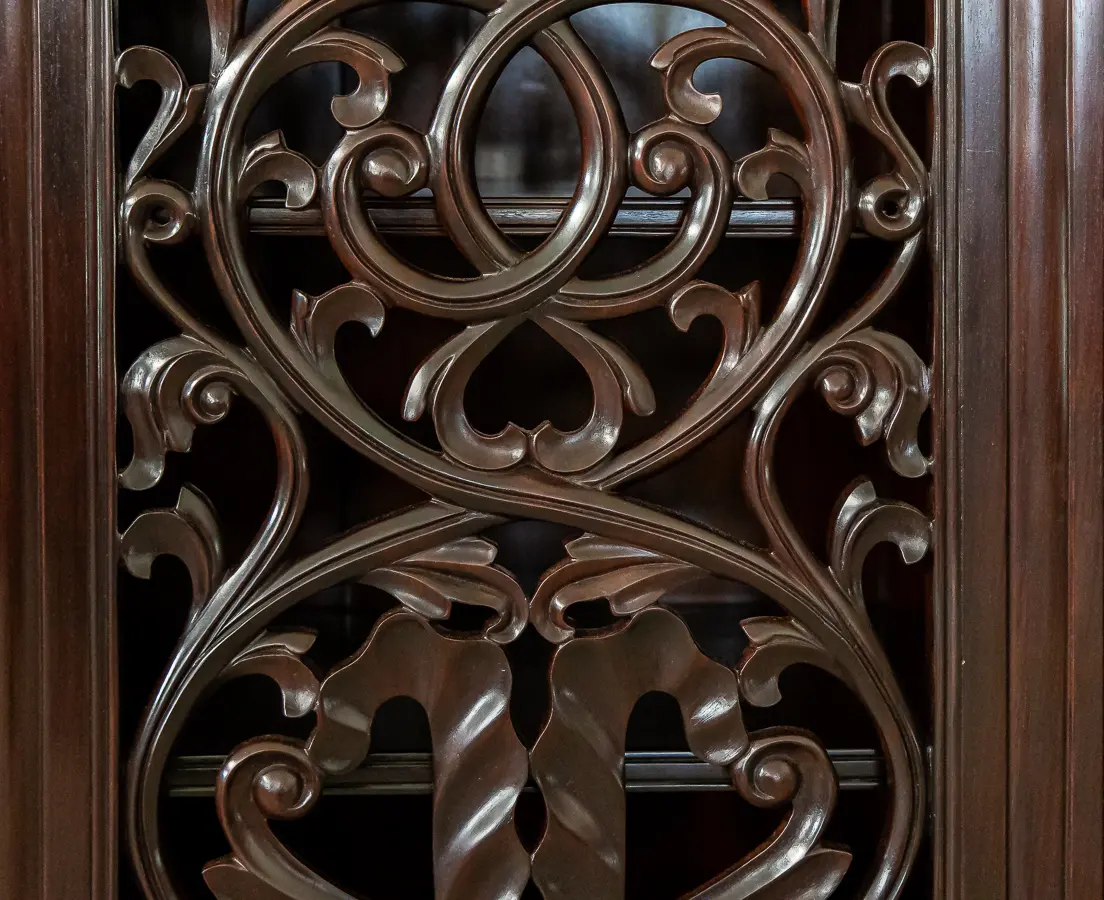 Rosewood vine Carved Sideboard