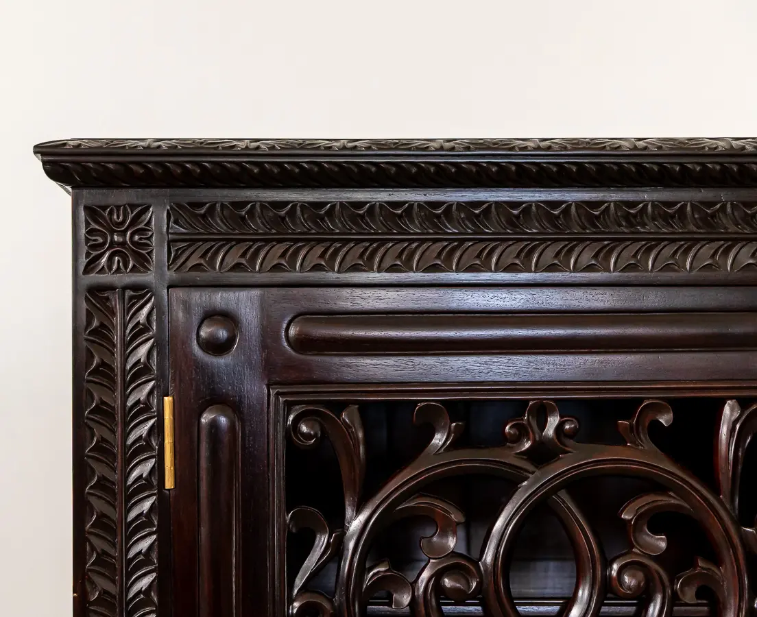 Rosewood vine Carved Sideboard