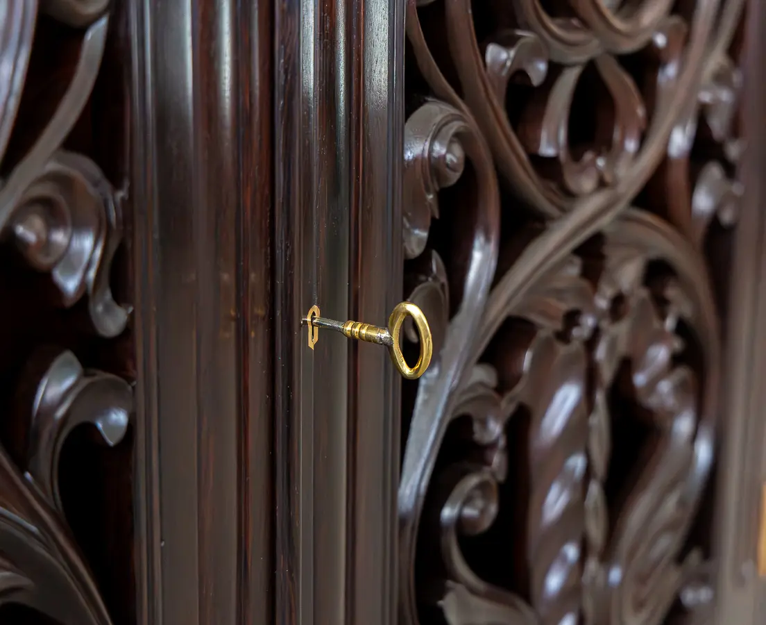 Rosewood vine Carved Sideboard