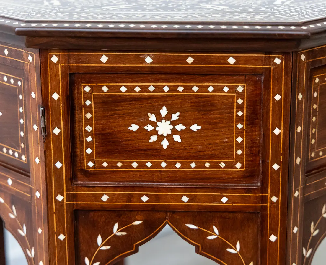 Rosewood Hoshiarpur Table with Ivory Inlay